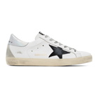 Golden Goose White and Black Superstar Sneakers