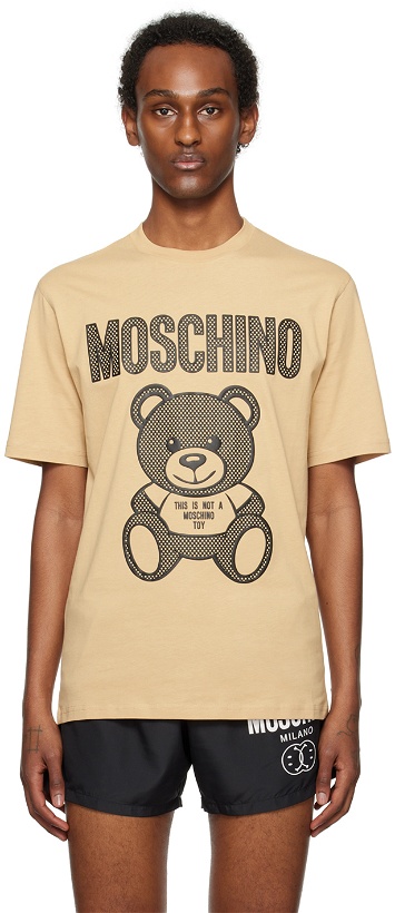 Photo: Moschino Beige Teddy Mesh T-Shirt