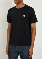 AN-Y1 Logo-embroidered Cotton T-shirt Black