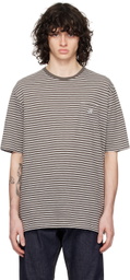 the Shepherd UNDERCOVER Gray & White Striped T-Shirt