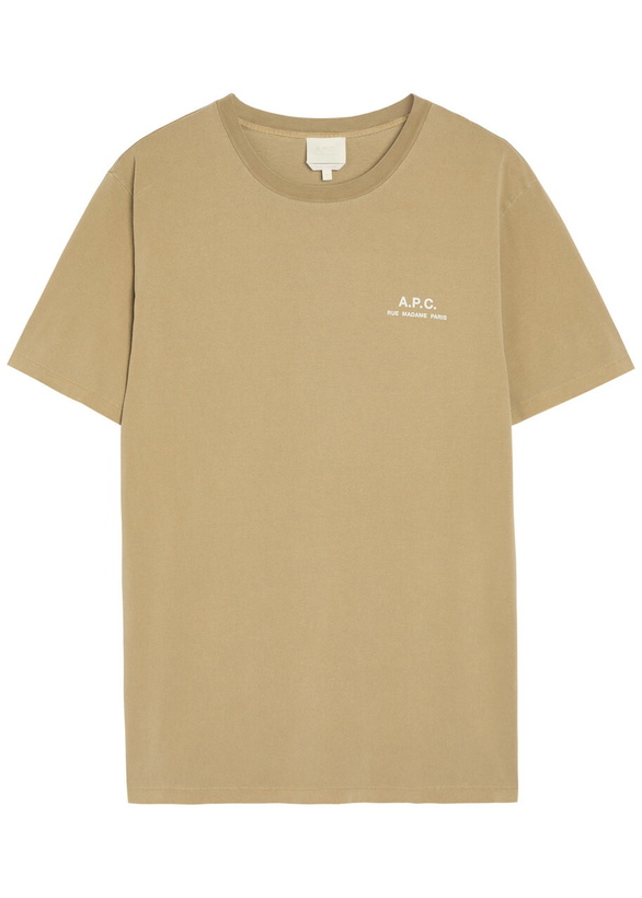 Photo: A.P.C. Logo-print Cotton T-shirt Khaki
