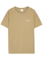 A.P.C. Logo-print Cotton T-shirt Khaki