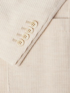 Brunello Cucinelli - Double-Breasted Cotton and Cashmere-Blend Corduroy Blazer - Neutrals