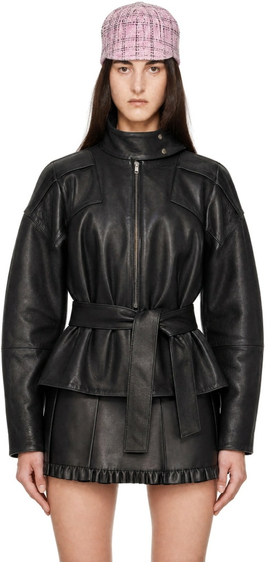 Photo: FIDAN NOVRUZOVA Black Julia Leather Jacket