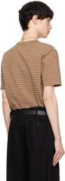International Gallery BEAMS Two-Pack Brown & Green Border T-shirts