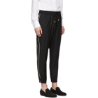 Dolce and Gabbana Black Jacquard Stripe Trousers