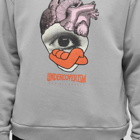 Undercoverism Men's Heart Logo Print Crew Sweat in Grey