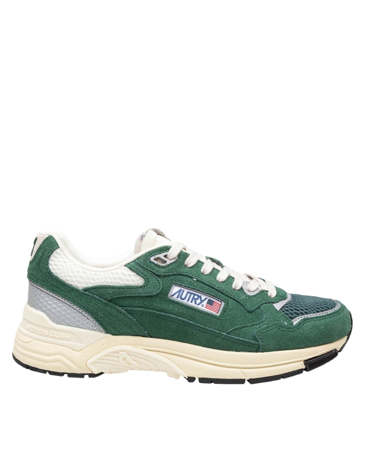 Autry Sneakers Hyperway Suede And Mesh Sneakers Green Color