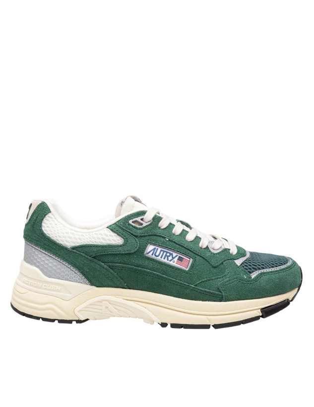 Photo: Autry Sneakers Hyperway Suede And Mesh Sneakers Green Color