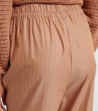 Varley Rowan pinstripe cotton straight pants
