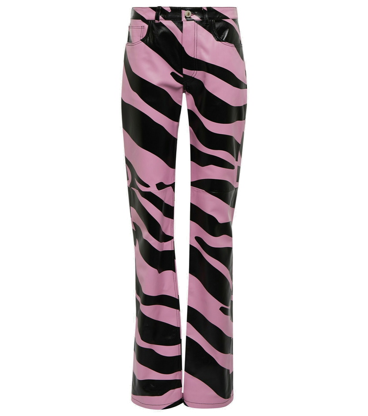 Photo: The Attico - Zebra-print leather pants