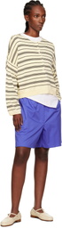Cordera Blue Wavy Bermuda Shorts