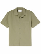 Mr P. - Camp-Collar Cotton-Seersucker Shirt - Green