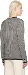 ANINE BING Black & White Dave Cardigan