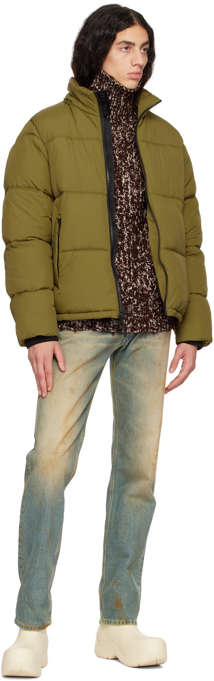 The Very Warm Khaki Hooded Puffer Jacket
