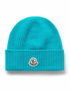 Moncler - Appliquéd Ribbed Virgin Wool and Cashmere-Blend Beanie