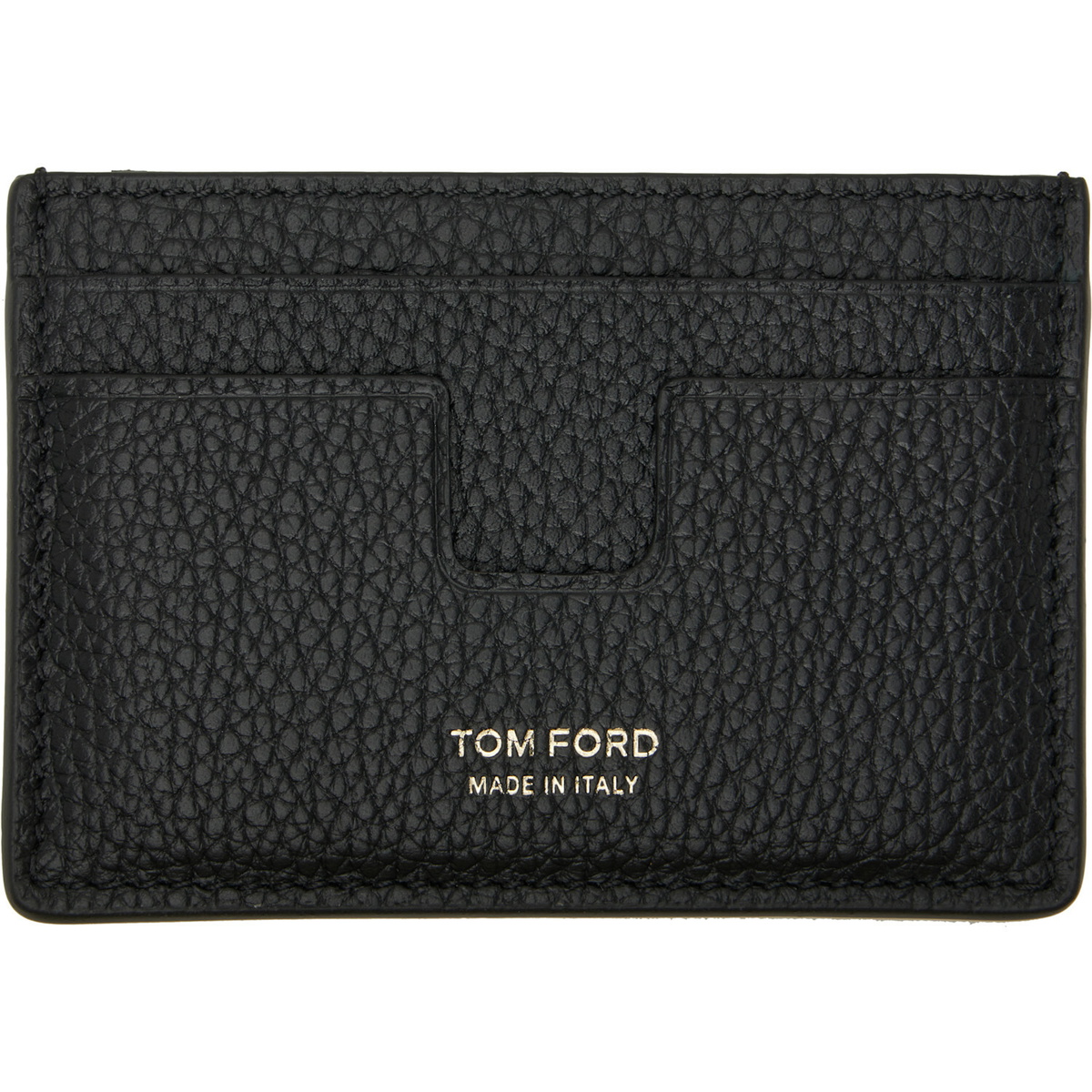 TOM FORD Black Grain Leather Classic Card Holder