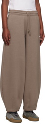 Nike Taupe Mid-Rise Oversized Tapered Sweatpants