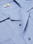 OrSlow - Convertible-Collar Cotton-Chambray Shirt - Blue