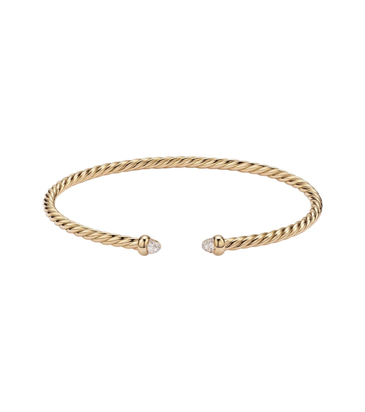 Photo: David Yurman Cablespira® Flex Micro 18kt gold (750/1000) bracelet with diamonds