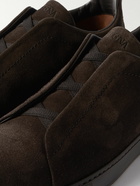 Zegna - Suede Slip-On Sneakers - Brown