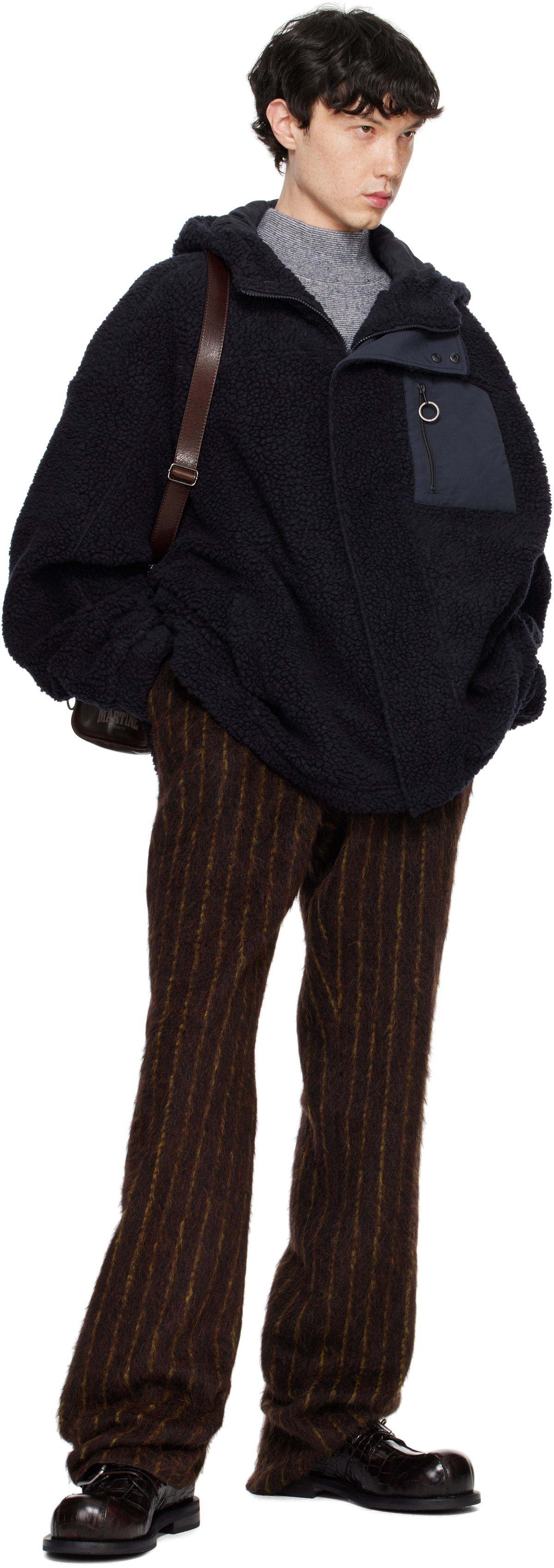 MARTINE ROSE Hooded 17 Fleece Jacket S