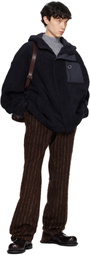 Martine Rose Navy Oversized Fleece Jacket