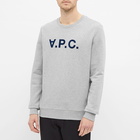 A.P.C. Men's VPC Logo Sweat in Grey