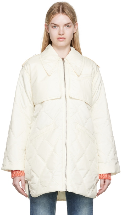 Photo: GANNI Off-White Quilted Jacket