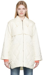 GANNI Off-White Quilted Jacket