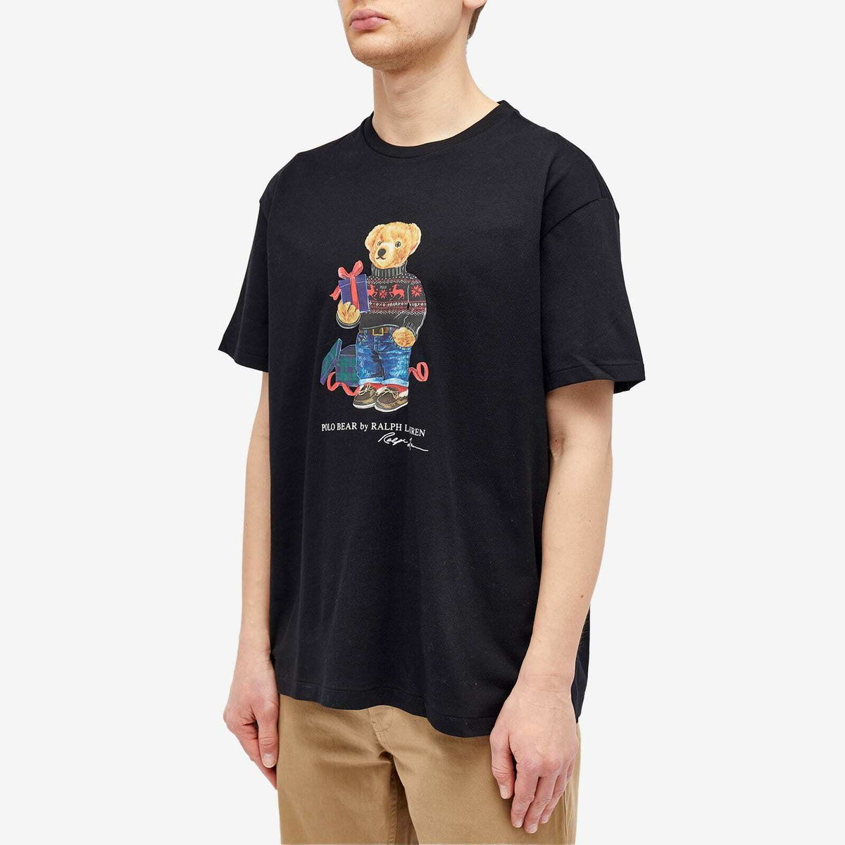 Tシャツ・カットソー Polo Ralph Lauren Bear Pocket T-Shirt Polo Ralph Lauren Men's Gift Bear T-Shirt in Polo Black Polo