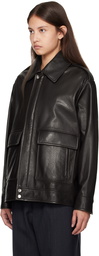 Nour Hammour Brown Drey Leather Jacket