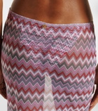 Bananhot Solay chevron midi skirt