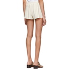 See by Chloe Off-White and Black Striped Shorts