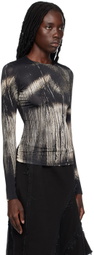 Louisa Ballou Black Printed Long Sleeve T-Shirt