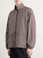 ATON - Reversible Checked Silk-Taffeta Jacket - Brown