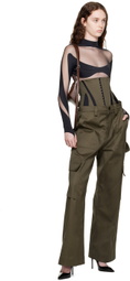 Mugler Brown Small Spiral Curve 01 Bag