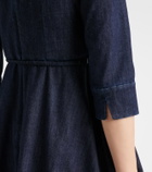 'S Max Mara Vela embellished belted denim midi dress