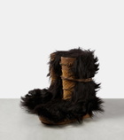 Gucci Square G fur-trimmed snow boots