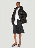 Re-Nylon Diamond Quilted Jacket in Black