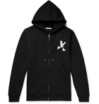 1017 ALYX 9SM - Printed Fleece-Back Cotton-Blend Jersey Zip-Up Hoodie - Men - Black