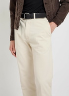 Tom Ford Tapered-leg Cotton Trousers Ivory