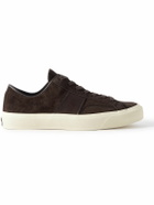TOM FORD - Cambridge Leather-Trimmed Suede Sneakers - Brown