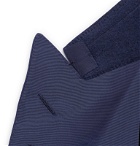 Dunhill - Navy Slim-Fit Double-Breasted Mulberry Silk Suit Jacket - Blue