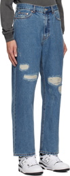 Uniform Bridge Indigo Distressed Jeans