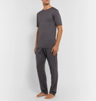 Zimmerli - Slim-Fit Mélange Stretch Cotton and Cashmere-Blend T-Shirt - Gray