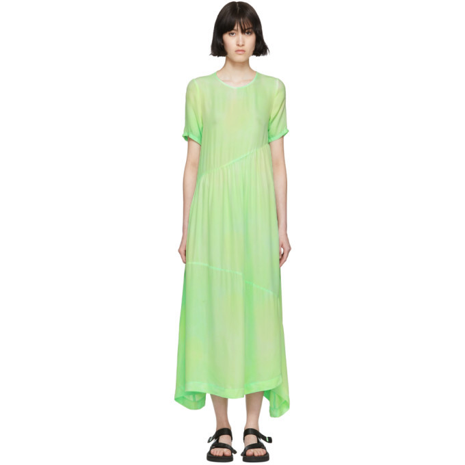 Collina Strada Green Tie-Dye Ritual Dress Collina Strada Collina Strada Green Tie-Dye Ritual Dress Collina Strada