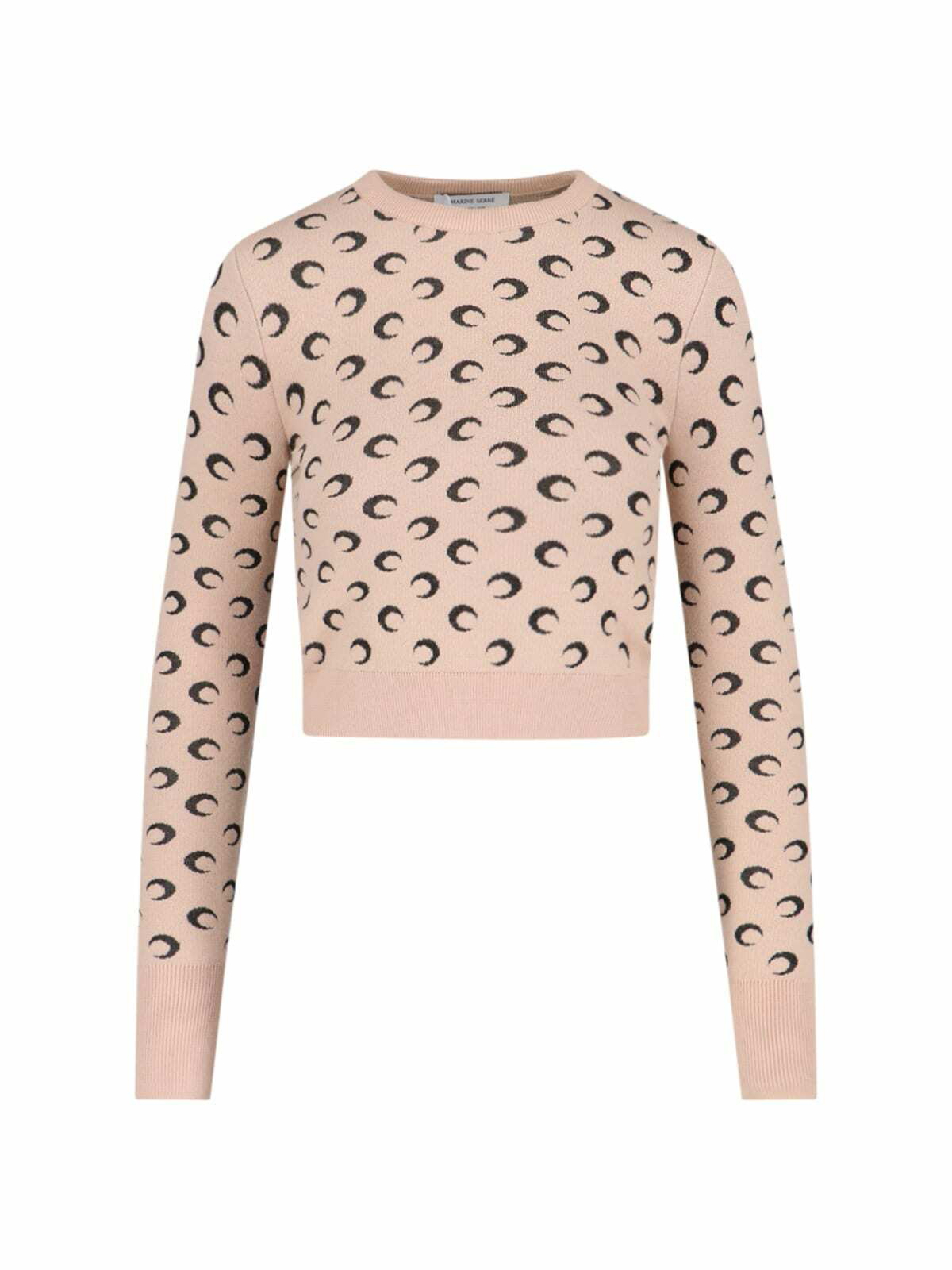 トップス marine serre PUFFY KNIT CROPPED PULLOVER Marine Serre Women's Puffy Knit Cropped Pullover in Grey Marine Serre