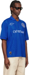 Off-White Blue Lion Nation Soccer Polo