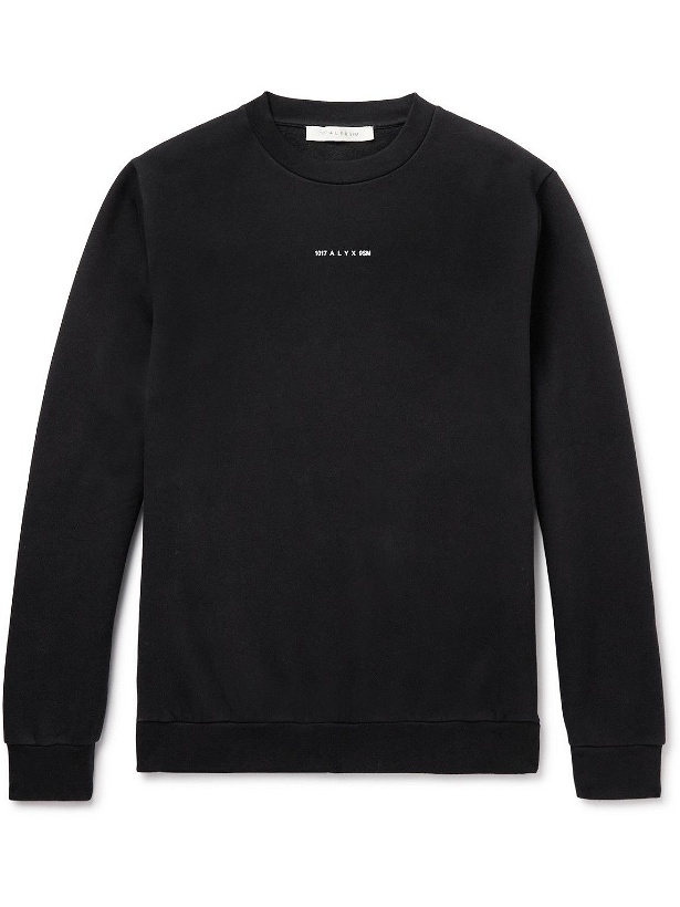 Photo: 1017 ALYX 9SM - Logo-Print Cotton-Jersey Sweatshirt - Black